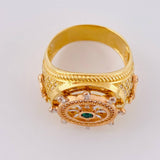 Anillo Timón Móvil 13.55g / T11 Tres Oros 18K