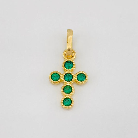 Dije Cruz Tupida 0.9g / 3/4 in Oro Amarillo 18K