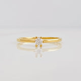 Solitaire Ring 1.35g / T5 1/2 Yellow Gold 18K