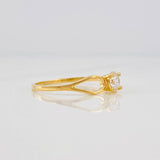 Anillo Solitario Gota 1.35g / T7 1/2 Oro Amarillo 18K