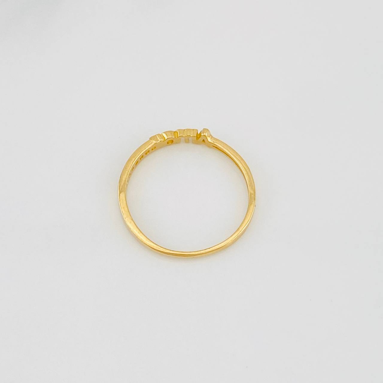 Anillo Churumbela Amor 1.45g / T7 Oro Amarillo 18K