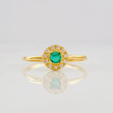 Dense Halo Ring 1.45g / T6 3/4 Yellow Gold 18K