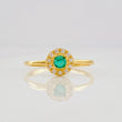 Anillo Halo Tupido 1.5g / T6 3/4 Oro Amarillo 18K