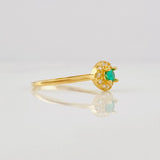 Anillo Halo Tupido 1.5g / T6 3/4 Oro Amarillo 18K
