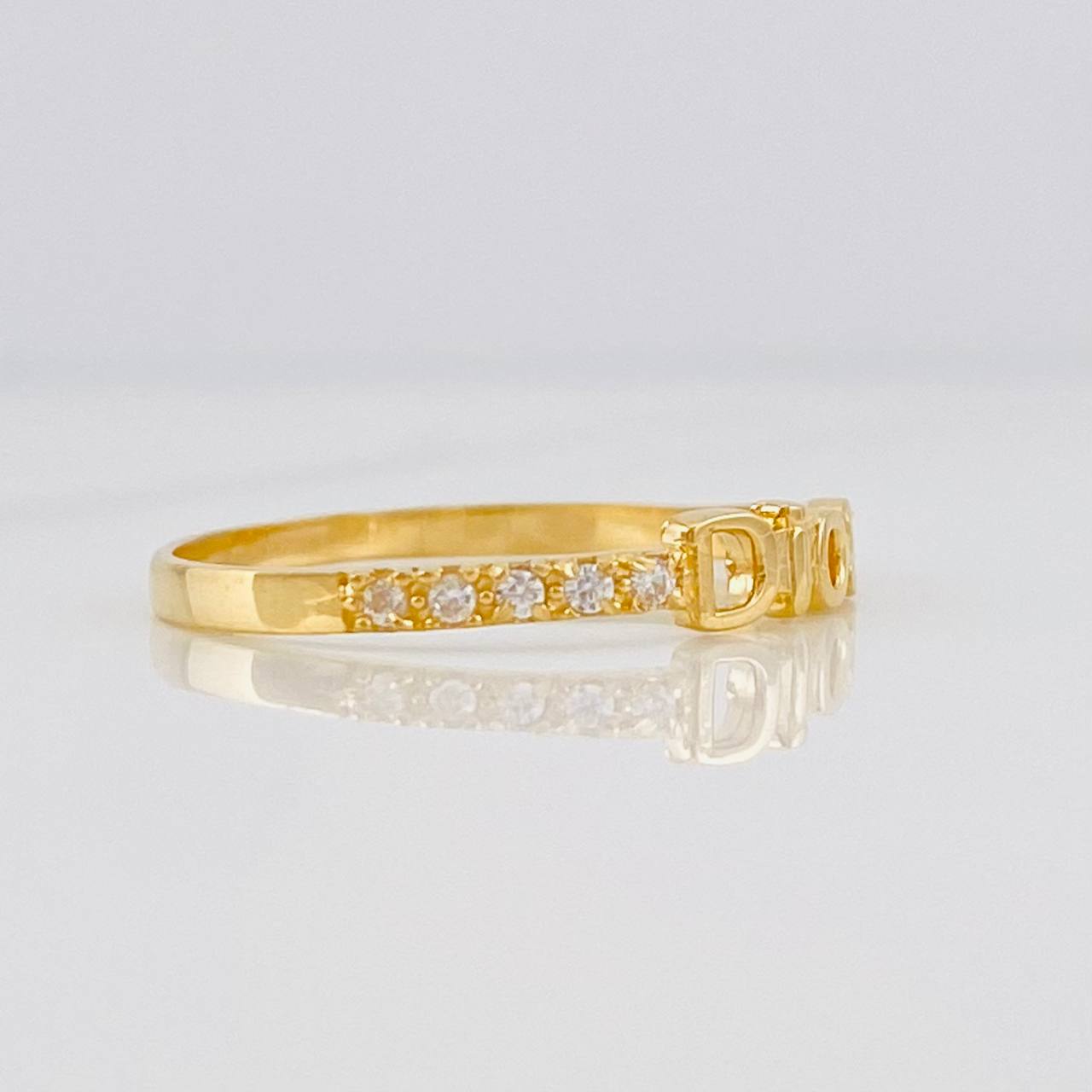 Anillo Churumbela Dios 1.35g / T6 3/4 Oro Amarillo 18K