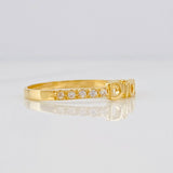 Anillo Churumbela Dios 1.35g / T6 3/4 Oro Amarillo 18K