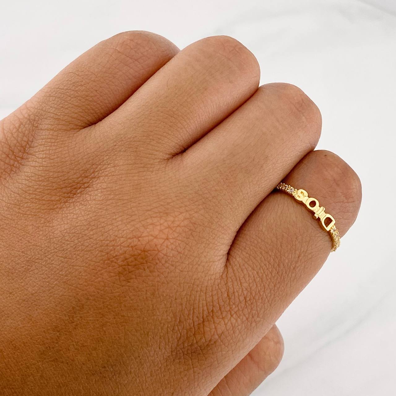Anillo Churumbela Dios 1.35g / T6 3/4 Oro Amarillo 18K