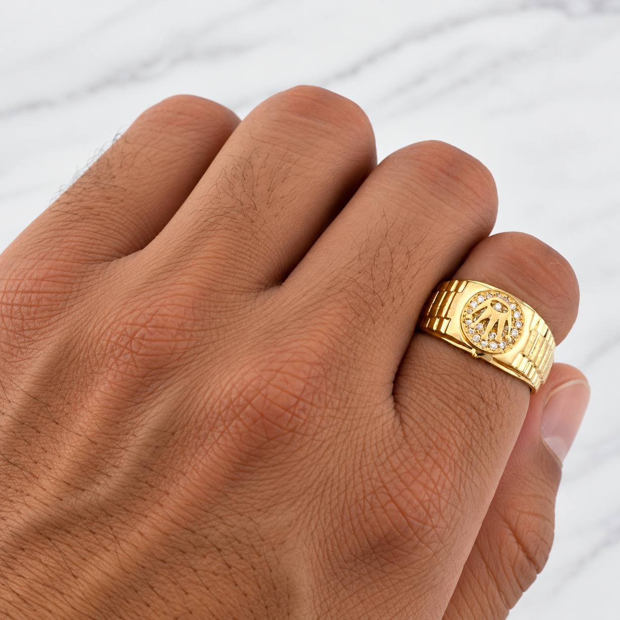Anillo Corona Correa 3.9g / T8 Oro Amarillo 18K