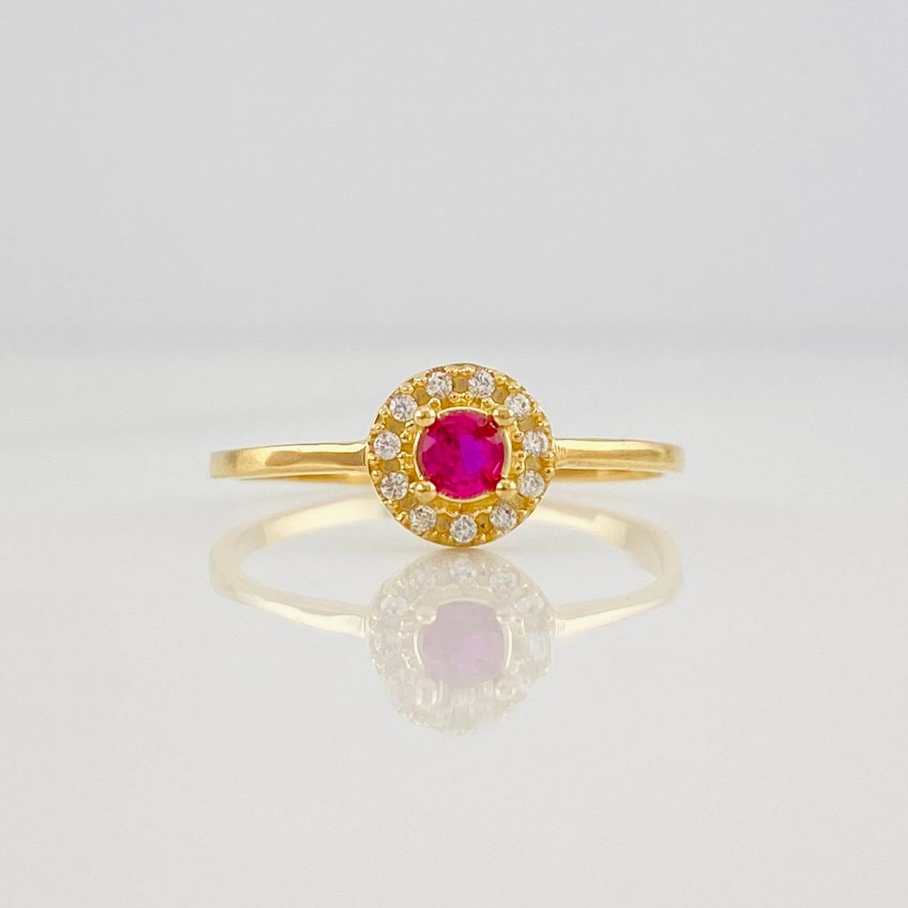 Anillo Halo Tupido 1.45g / T6 1/4 Oro Amarillo 18K
