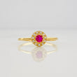 Anillo Halo Tupido 1.45g / T6 1/4 Oro Amarillo 18K