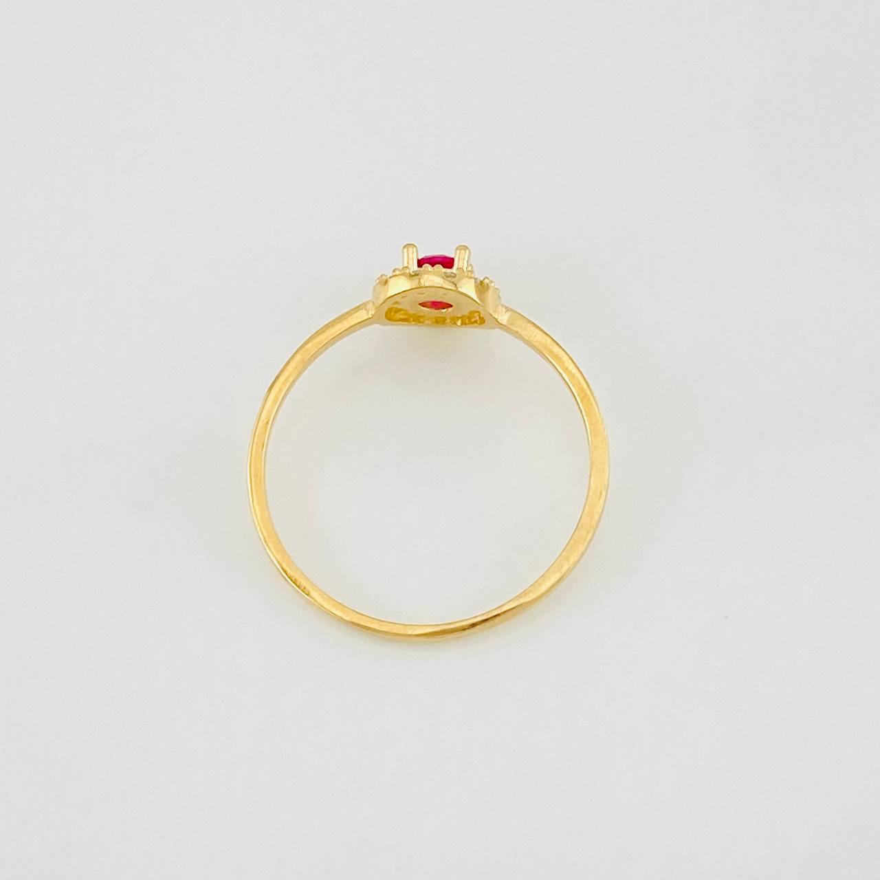 Anillo Halo Tupido 1.45g / T6 1/4 Oro Amarillo 18K