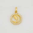 Pendant Face of Virgin Mary 1.75g / 3/4 in Yellow Gold 18K