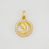 Pendant Face of Virgin Mary 1.75g / 3/4 in Yellow Gold 18K