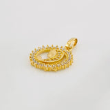 Pendant Face of Virgin Mary 1.75g / 3/4 in Yellow Gold 18K