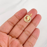 Pendant Face of Virgin Mary 1.75g / 3/4 in Yellow Gold 18K