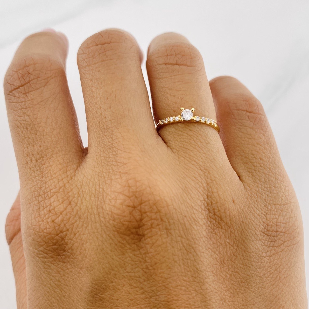 Anillo Solitario Churumbela 1.1g / T5 3/4 Oro Amarillo 18K