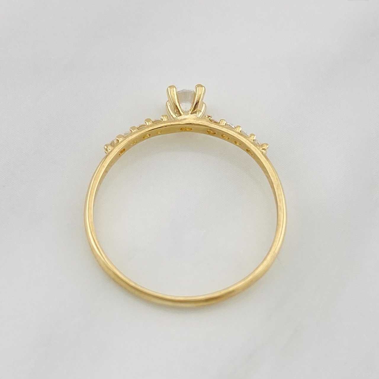 Anillo Solitario Churumbela 1.1g / T5 3/4 Oro Amarillo 18K