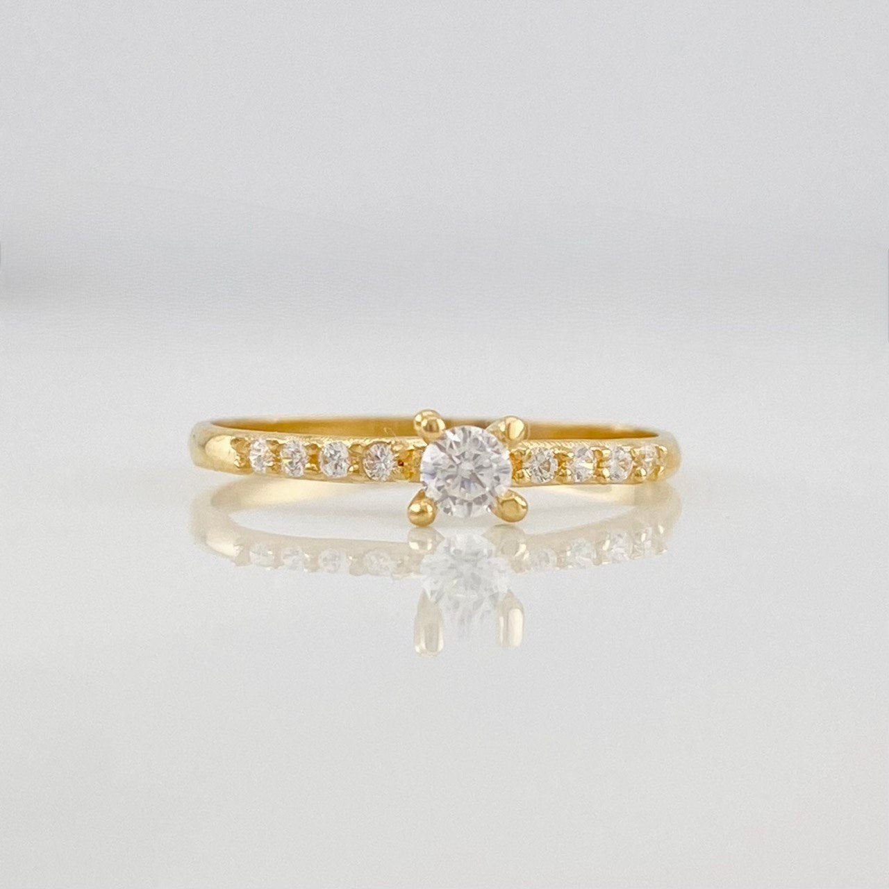 Anillo Solitario Churumbela 1.1g / T5 3/4 Oro Amarillo 18K