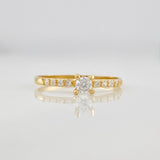 Anillo Solitario Churumbela 1.1g / T5 3/4 Oro Amarillo 18K