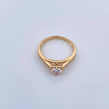 Solitaire Ring Churumbela 2.5gr / Size 7 / 18K Gold &