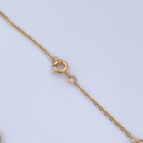 Pulso Aro Seguido Trebol 5.35gr / 15.5-16.7cm-19.8cm / 1.2mm Nacar Blanco Oro Amarillo 18K $