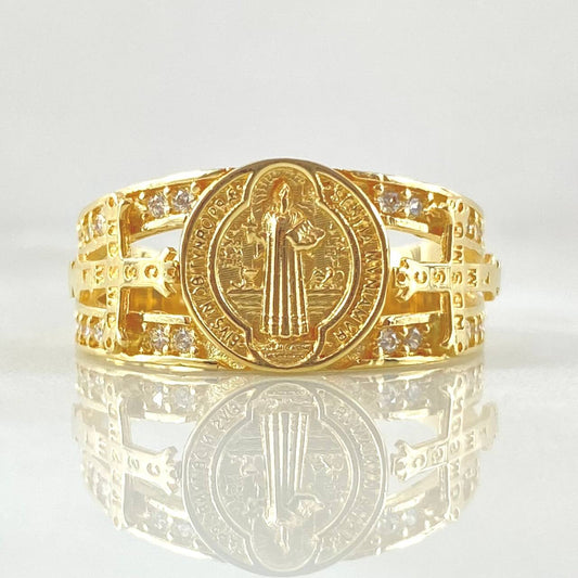 Anillo San Benito Cruces Algidas 5.75gr / T9 3/4 / Oro 18K ©