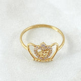 Crown Heart Ring 15´S 1.35gr / T7 / Yellow Gold 18K
