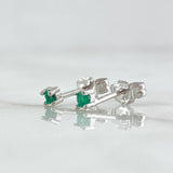 Stud Earrings Esmeraldas 11 pts 0.7gr / 2.3mm 18K White Gold (Jewel) *