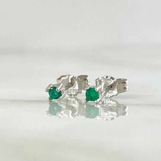 Stud Earrings Esmeraldas 11 pts 0.7gr / 2.3mm 18K White Gold (Jewel) *