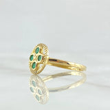 Clove Ring Areado 2.6gr / Size 7 1/2 / 13 pts Emeralds 18K Yellow Gold (Jewel) *