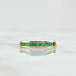 Frame Ring on Rail 1.95gr / T6 1/2 / 27 pts Emeralds 18K Yellow Gold (Jewel) *