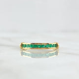 Frame Ring on Rail 1.95gr / T6 1/2 / 27 pts Emeralds 18K Yellow Gold (Jewel) *