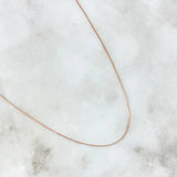 Cadena Veneciana 0.95gr / 17 3/4 in / 5mm Oro Rosa +3 18K