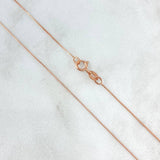 Cadena Veneciana 0.95gr / 17 3/4 in / 5mm Oro Rosa +3 18K