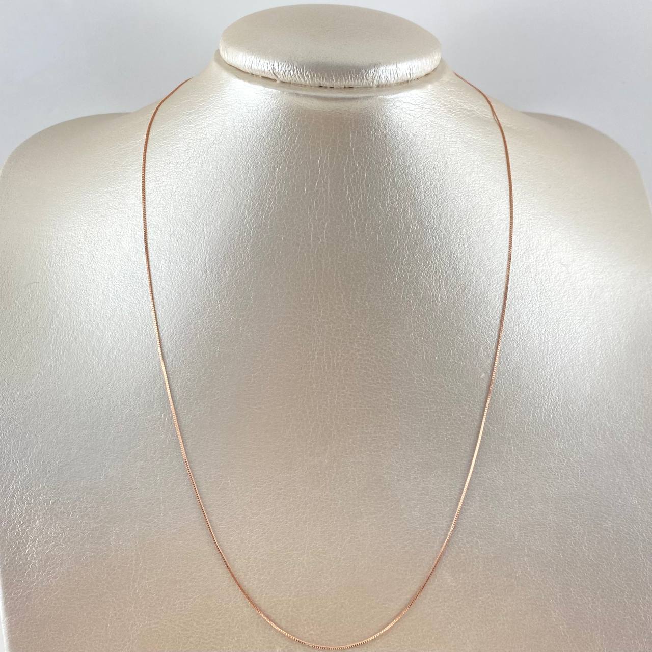 Cadena Veneciana 0.95gr / 17 3/4 in / 5mm Oro Rosa +3 18K