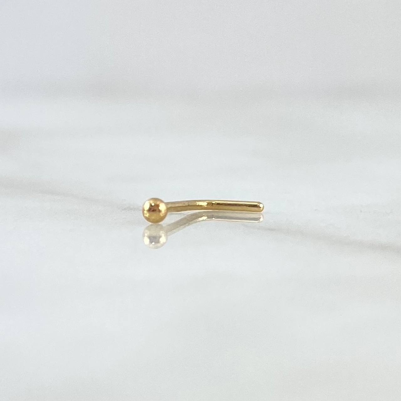 Sparkle Bead Piercing 0.1 g / 1/2 in 18K Yellow Gold