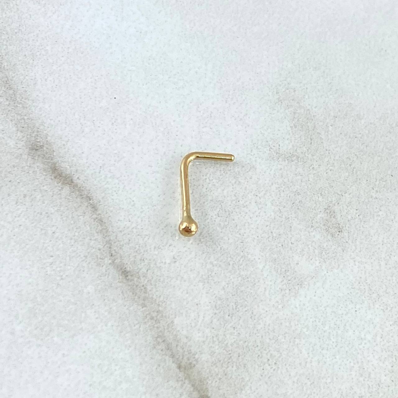 Sparkle Bead Piercing 0.1 g / 1/2 in 18K Yellow Gold