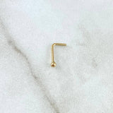 Sparkle Bead Piercing 0.1 g / 1/2 in 18K Yellow Gold
