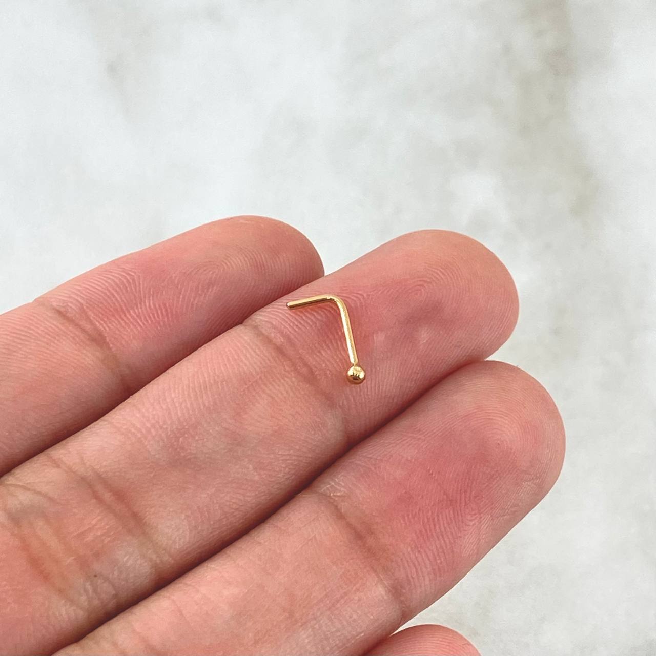 Sparkle Bead Piercing 0.1 g / 1/2 in 18K Yellow Gold