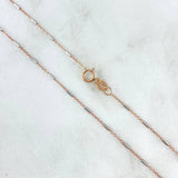 Classic Link Chain Special 2.2gr / 45cm / 1mm Two-tone White and Rose Gold +3 18K