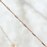 Classic Link Chain Special 2.2gr / 45cm / 1mm Two-tone White and Rose Gold +3 18K