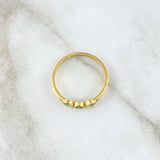 Ring Solitaire Triple Sphere 2.25gr / Size 7 1/2 / Emeralds 27pts 18K Yellow Gold (Jewel)