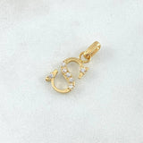 Pendant Letter S 1.25gr / 2cm / White Zircons 18K Yellow Gold