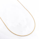 Cadena Morse 5.8gr / 60.2cm / 1.4mm Diamantada Dos Oros Amarillo Blanco +3 18K &