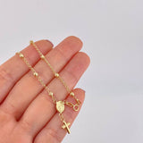 Pulso Denario Virgen de la Milagrosa 2.15g / 19cm / 3.05mm Oro Amarillo 18K