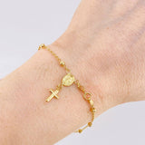 Pulso Denario Virgen de la Milagrosa 2.15g / 19cm / 3.05mm Oro Amarillo 18K