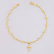 Bracelet Military Type Pendant Cross 2.05g / 7 1/2 in / 3.05mm Yellow Gold 18K