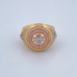 Anillo Timon 10.75gr / T10 3/4 / Circones Blancos Tres Oros 18K $