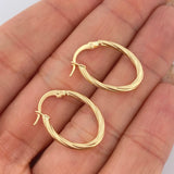 Hoop Earrings Arielle 1.2gr / 2.2cm / 18K Gold &