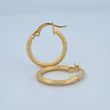 Hoop Earrings 1gr / 0.6in / 18K Gold &